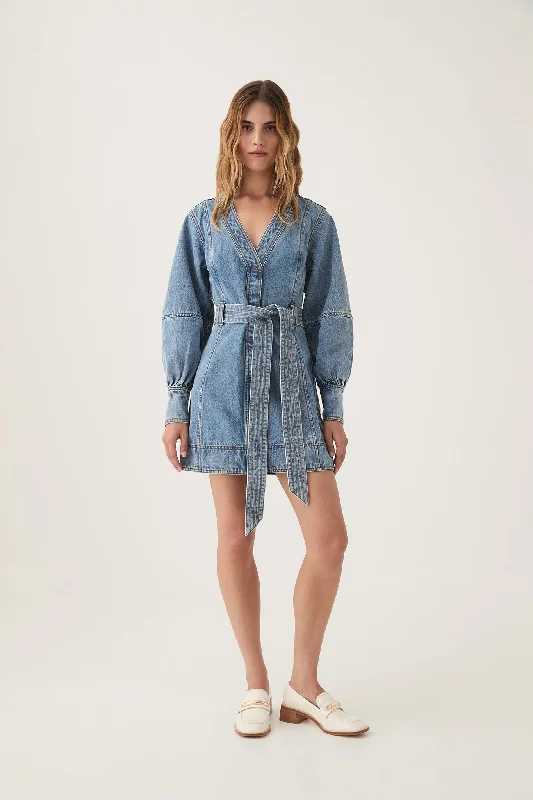 Affordable Women's Clothes Outline Denim Mini Dress