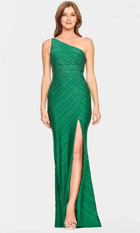 Women's Vacation Garments Faviana S10805 - Beaded One Shoulder Evening Gown