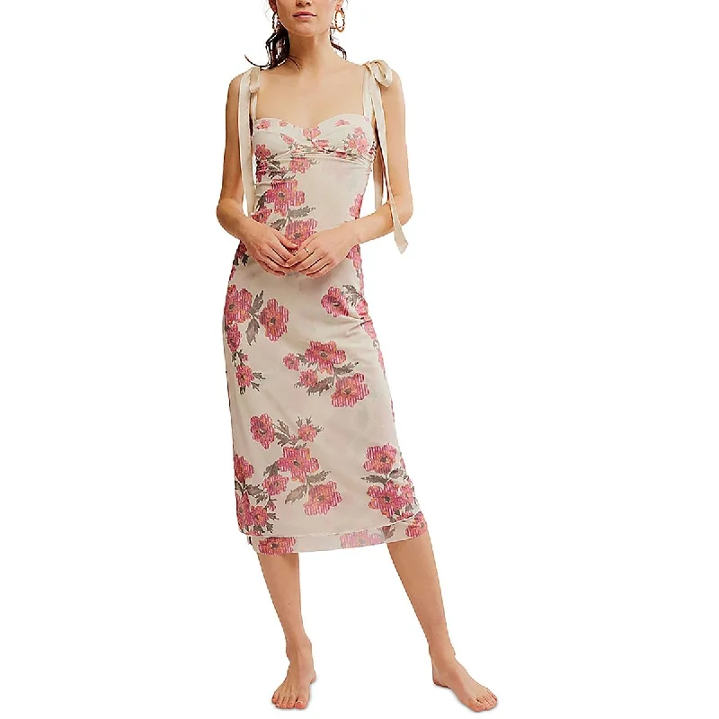 Women's Timeless Attire Womens Floral Print Underwire Sheath Dress