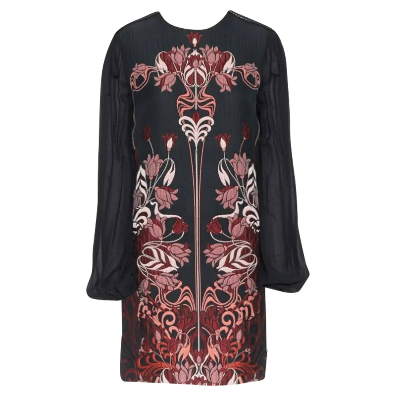 Stylish Outerwear Clothing For Women Giambattista Valli floral loque semi sheer sleeves dress