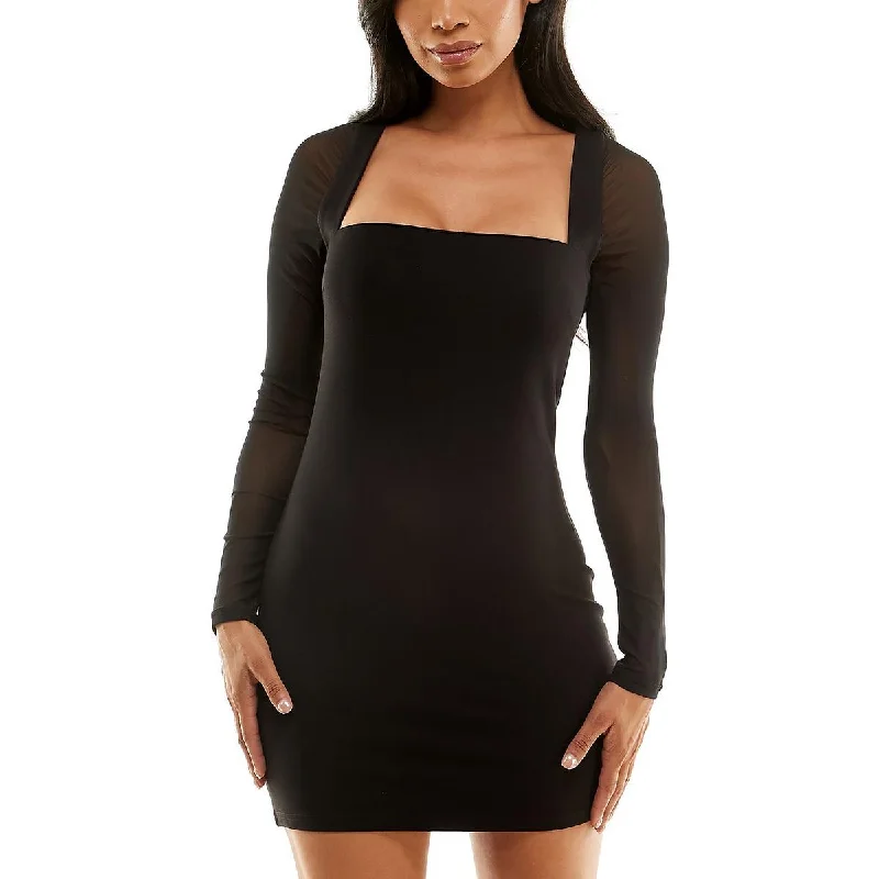 Women's Professional Attire Bebe Womens Sheer Mini Mini Dress