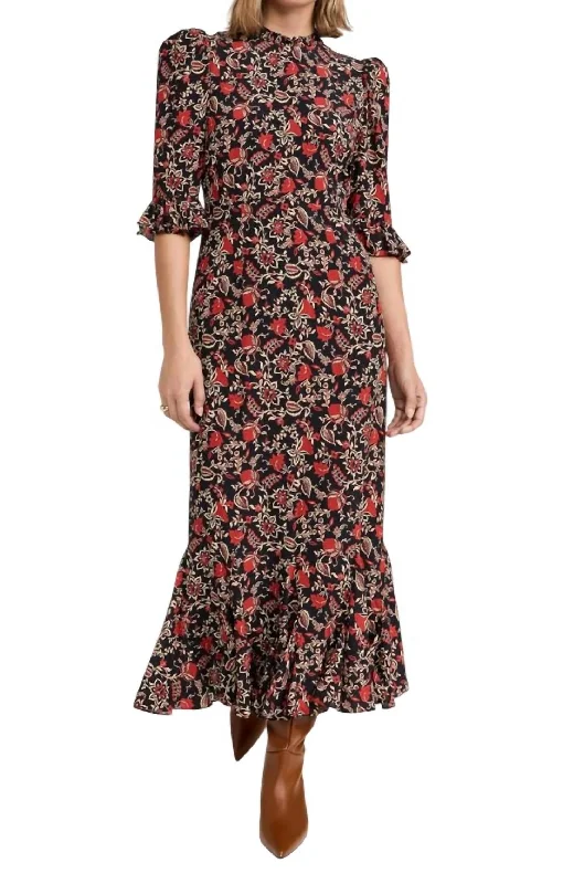 Women's Casual Garments Felix Midi Dress In La Toile Floral