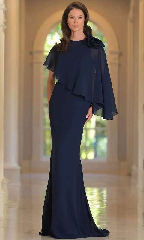 Formal Clothing For Women Marsoni by Colors MV1347 - Applique Cape Evening Gown