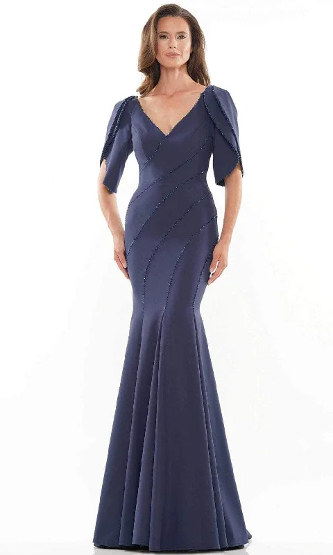 Chic Clothing For Women Marsoni by Colors MV1160 - Split Sleeve Trumpet Evening Gown