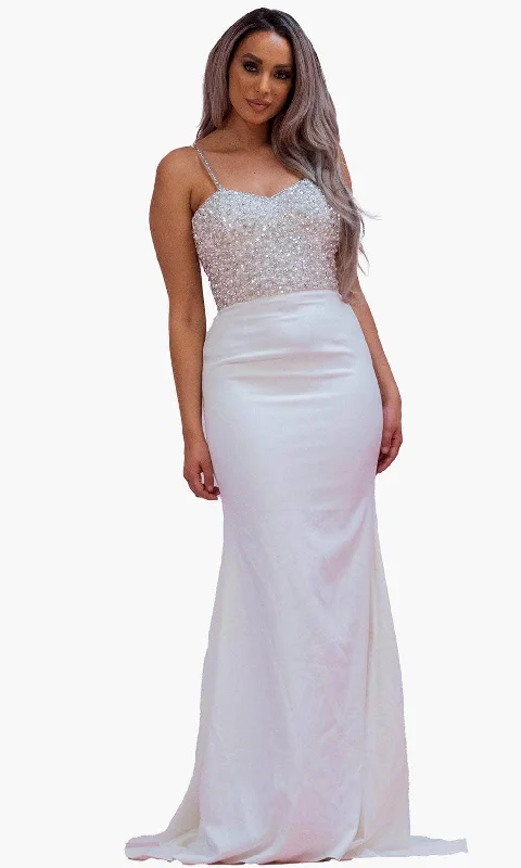 Women's Clothing Apparel Chic and Holland BM1345 - Embellished Sweetheart Formal Gown