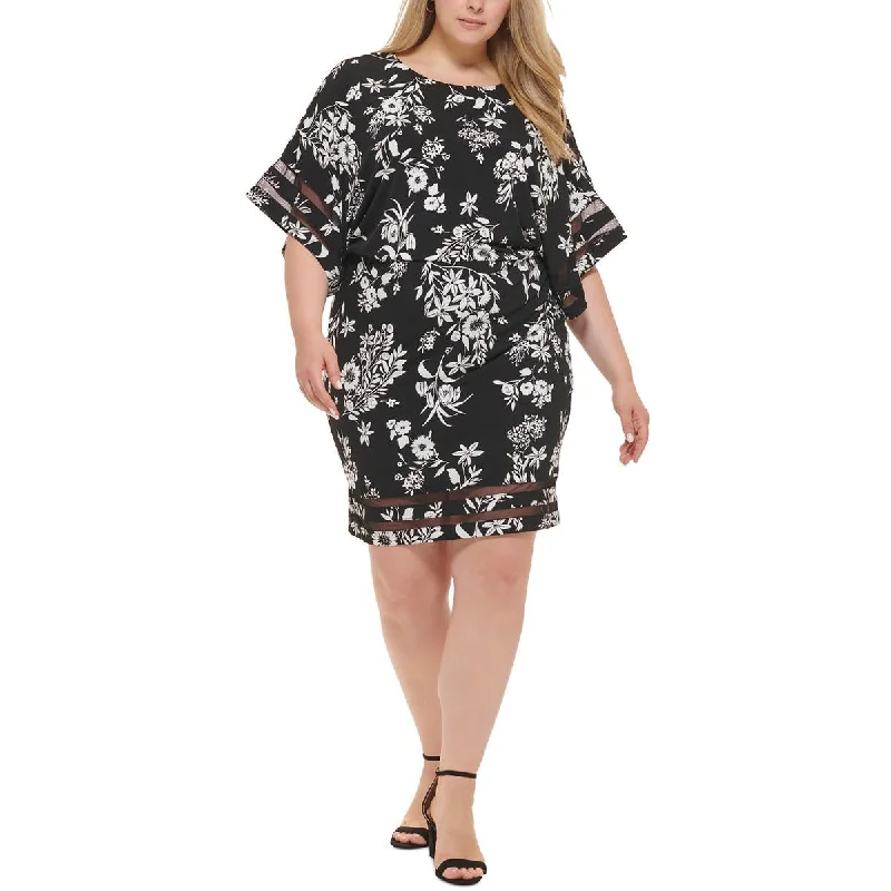 Stylish Women's Outerwear Apparel Jessica Howard Womens Plus Floral Blouson Cocktail And Party Dress