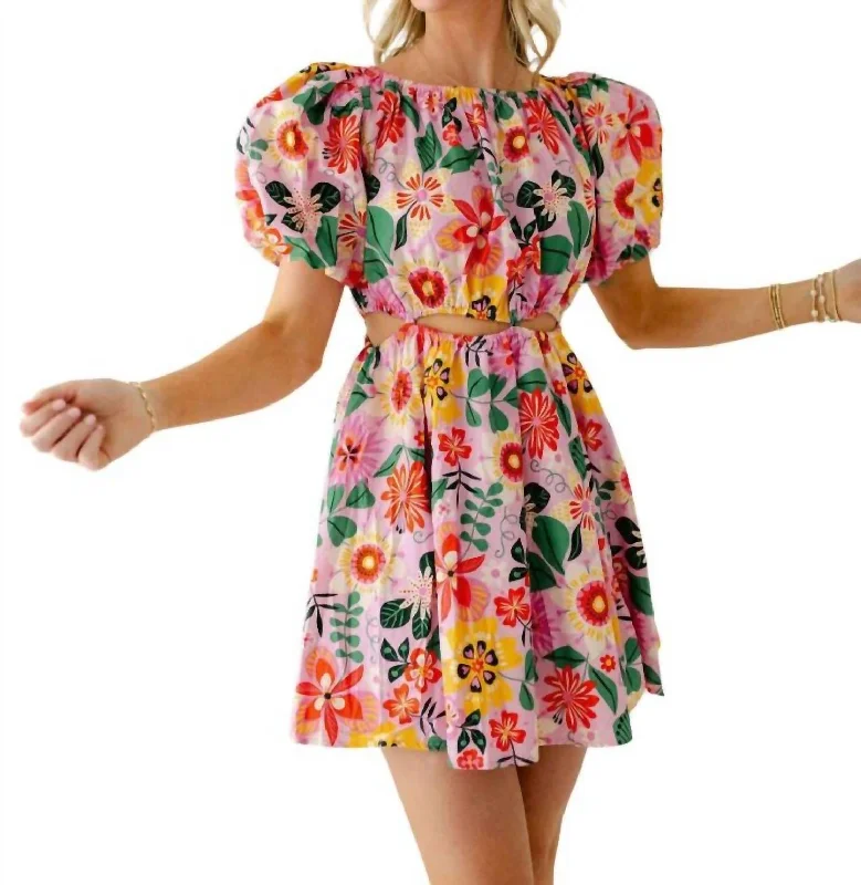 Stylish And Comfortable Clothing For Women Annie Floral Mini Dress In Floral Pop