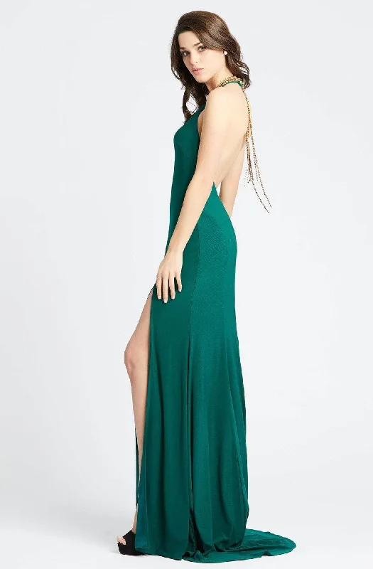 Affordable Women's Clothing Ieena Duggal - 25572I Halter Sheath Gown