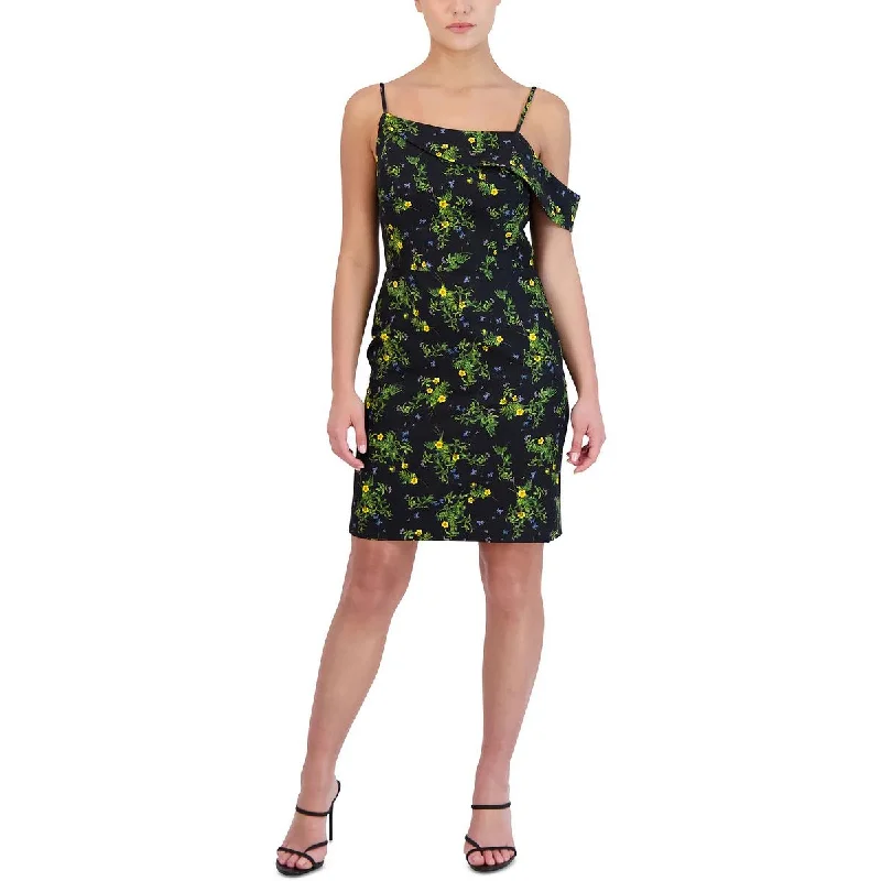 Women's Clothes And Garments Laundry by Shelli Segal Womens Floral Print Mini Sheath Dress