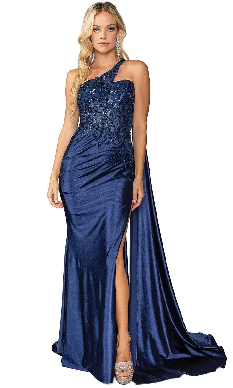 Vintage Clothing For Women Dancing Queen 4441 - Asymmetric Neck Prom Gown with Cape