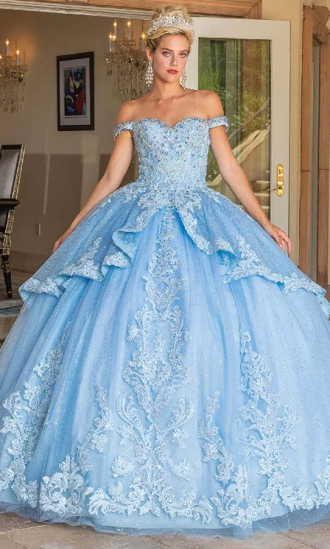 Casual Garments For Women Dancing Queen 1741 - Embellished Off Shoulder Ballgown