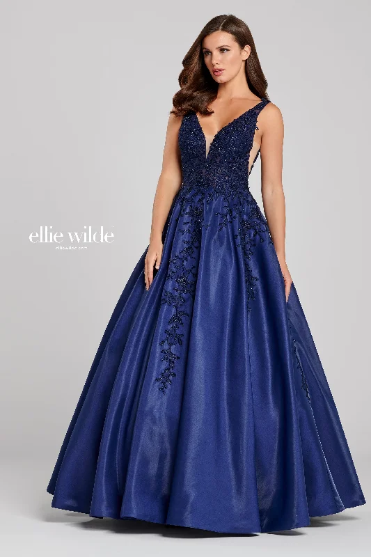 Affordable Trendy Clothes For Women Ellie Wilde EW120115 Long Ball Gown Pocket Prom Dress