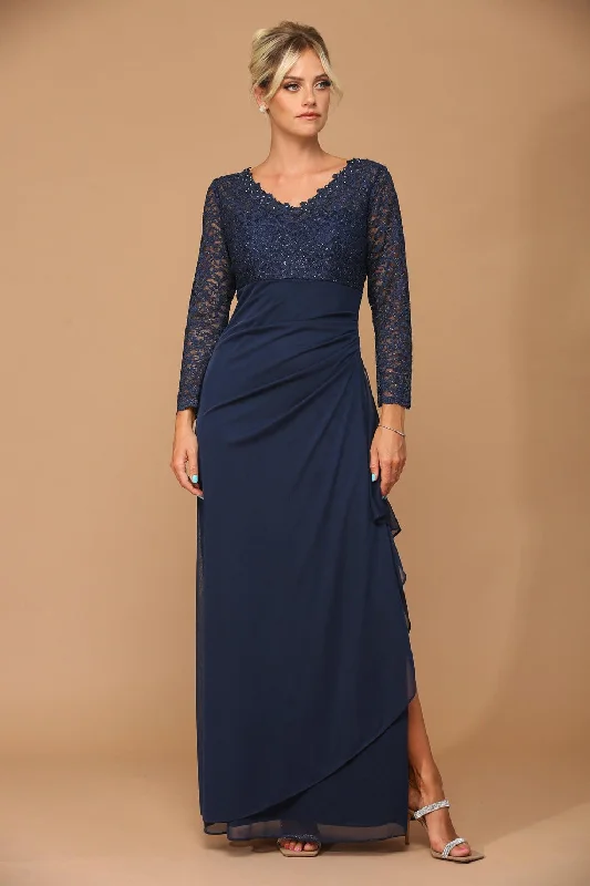 Women's Comfortable Lounge Outfit Long Sleeve Formal Mother of the Bride Evening Gown Sale