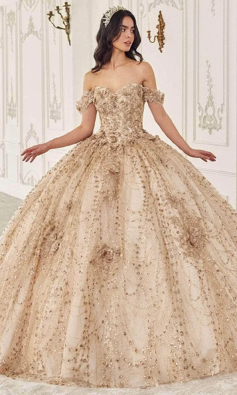 Women's Clothing For Holiday Travel Ladivine 15712 - Glitter Off Shoulder Ballgown