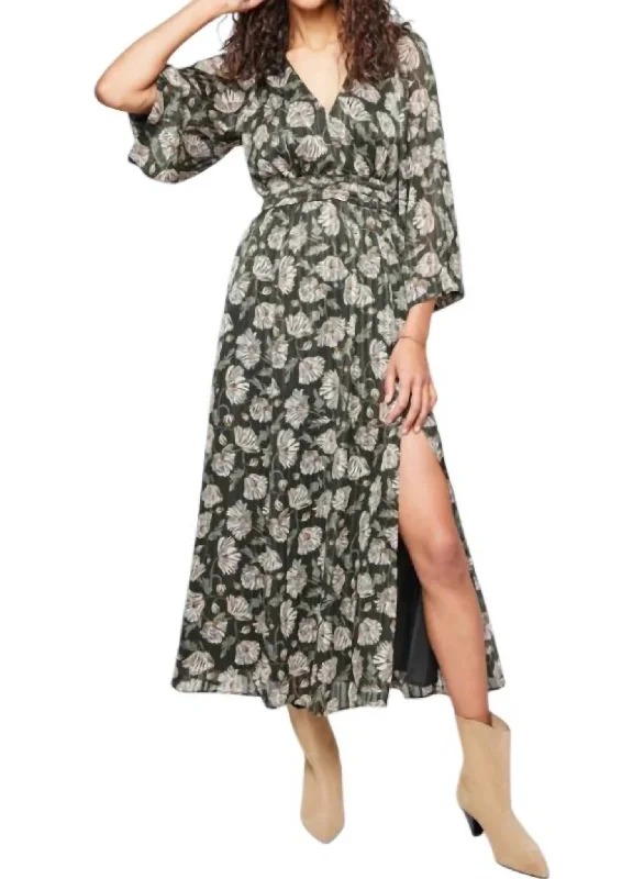 Women's Relaxed Outfit Fabienne Midi Dress In Ranger Floral