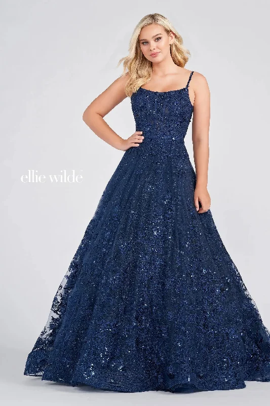 Women's Evening Clothing Ellie Wilde EW122109 Long Pocket Ball Gown Prom Dress