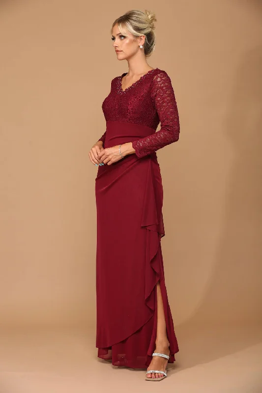 Women's Chic Outfit Long Sleeve Formal Mother of the Bride Evening Gown Sale