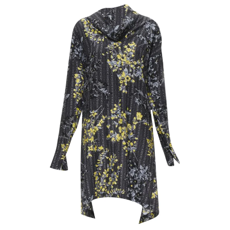 Women's Work Outfit Marni geometric floral print cowl neck silk dress