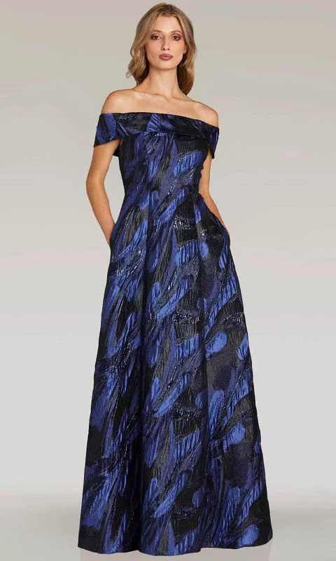 Tailored Clothing For Women Feriani Couture 18339 - Straight Across Printed Evening Gown