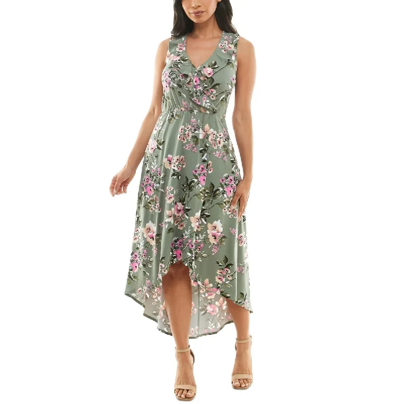 Women's Clothing Apparel BCX Womens Floral Maxi Maxi Dress