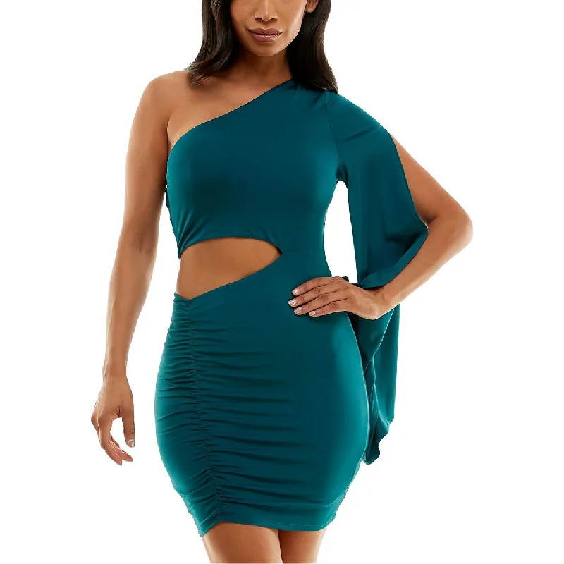 Women's Travel Outfit Set Bebe Womens Juniors Party One-shoulder Mini Dress