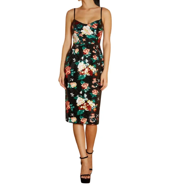 Stylish Women's Clothing Hayden Dress In Blk Floral