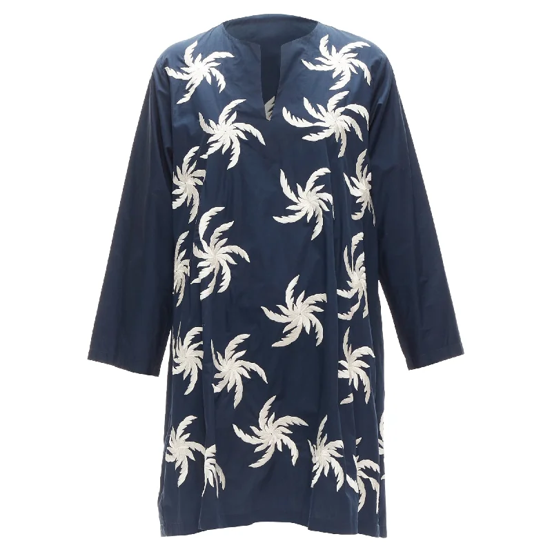 Chic Clothes For Women Dries Van Noten cotton floral embroidery boxy dress