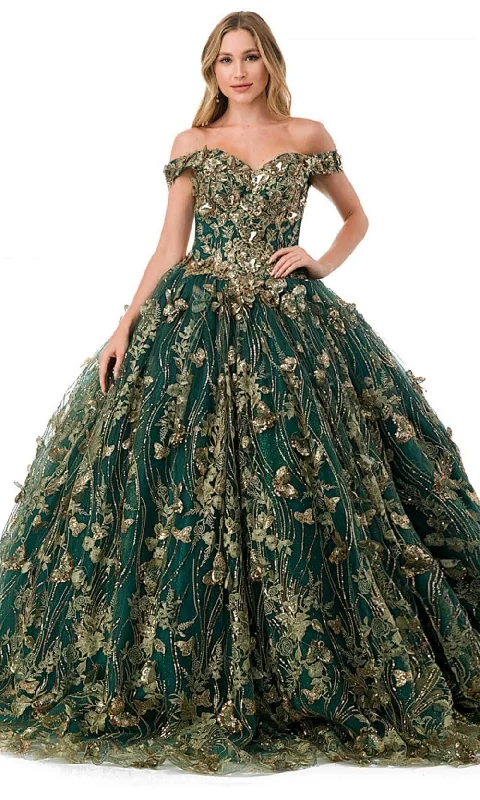 Women's High-Fashion Apparel Trevi Collection L2817C - Gilt Applique Ballgown