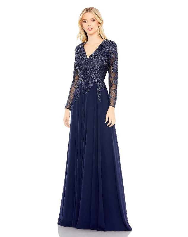 Women's Comfy Loungewear Outfit Mac Duggal 20388 Formal Long Sleeve Evening Gown