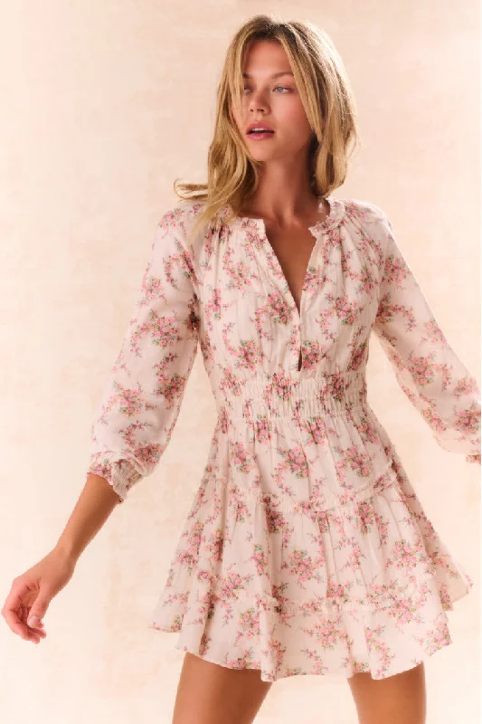 Women's Chic Apparel Mellini Floral Cotton Mini Dress