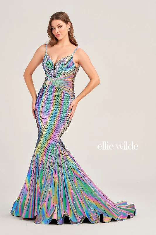 Casual Chic Women's Clothes Ellie Wilde EW35704 Long Fitted Formal Prom Gown