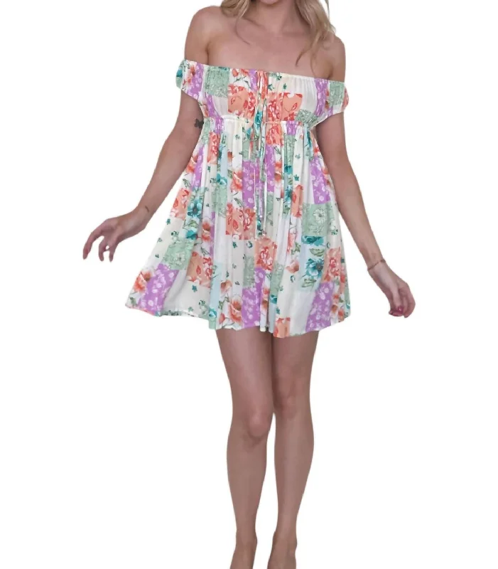 Modern Women's Clothes Enchanted Mini Dress In Colorful Floral