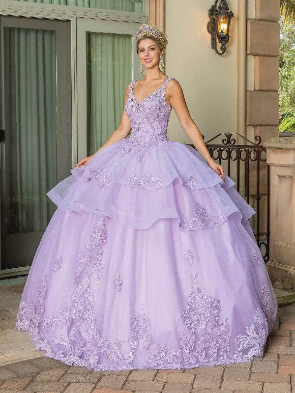 Women's Transitional Attire Dancing Queen 1686 - Embroidered Tiered Ballgown