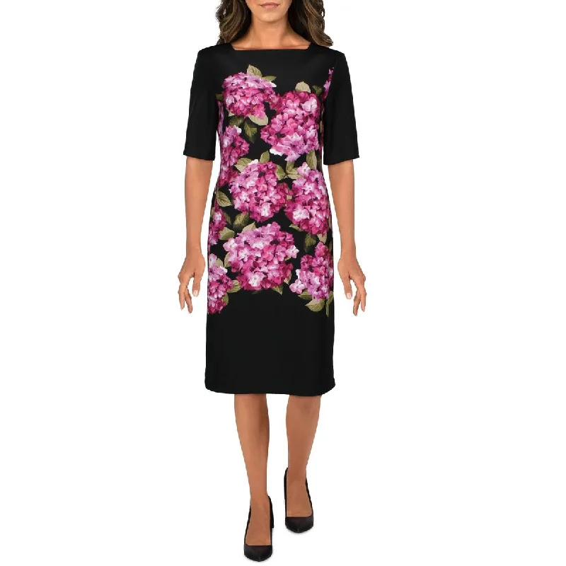 Women's Work Apparel Gabby Skye Womens Floral Mini Cocktail and Party Dress