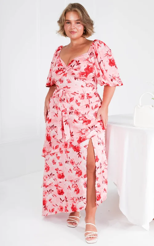 Women's Wardrobe Apparel Janice Maxi Dress - Pink Floral