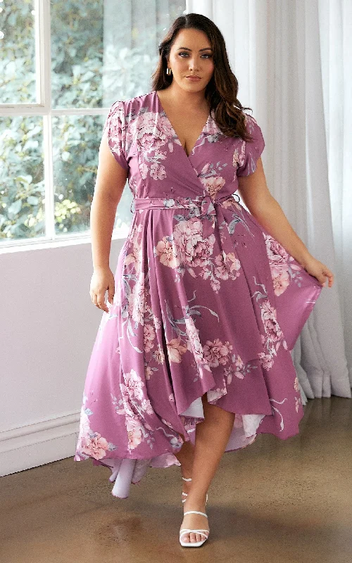 Timeless Women's Apparel Erin Maxi Dress - Mauve Floral