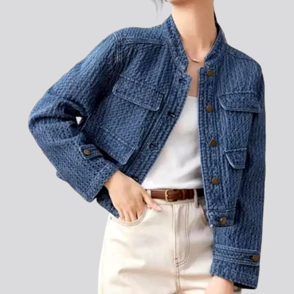 Women's Athletic Garments Boho short women's denim jacket