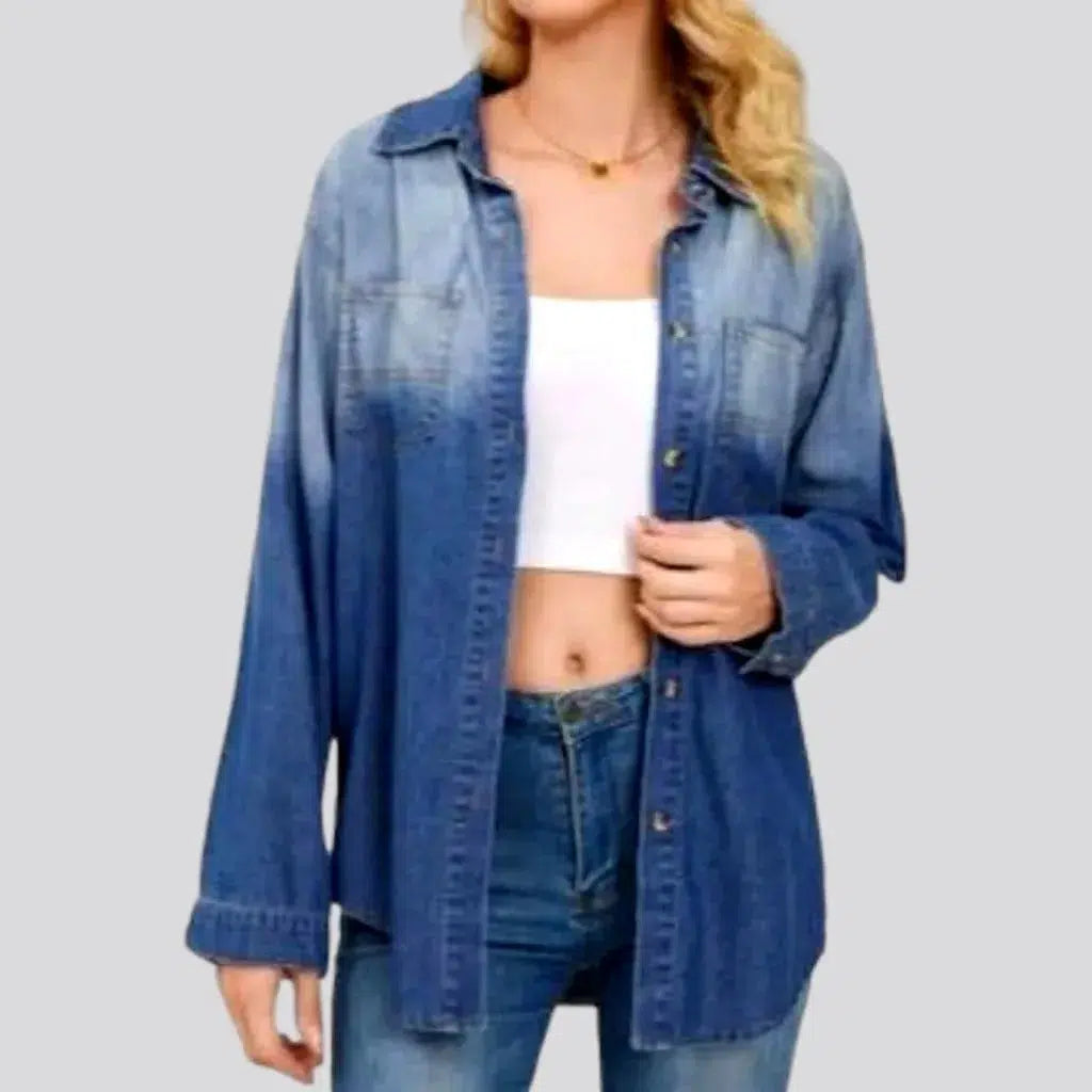 Women's Luxury Attire Contrast y2k women's jeans jacket