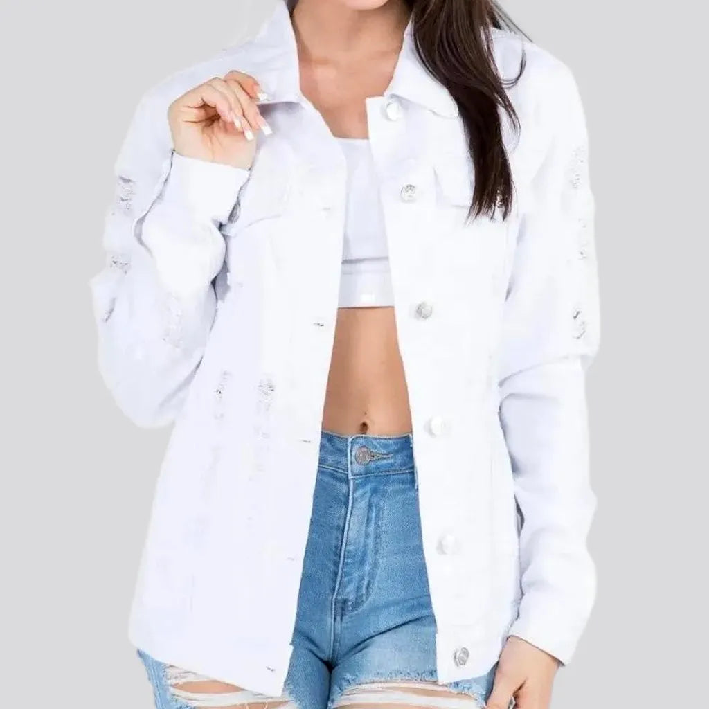 Women's High-Fashion Garments Slim fit street style women's denim jacket