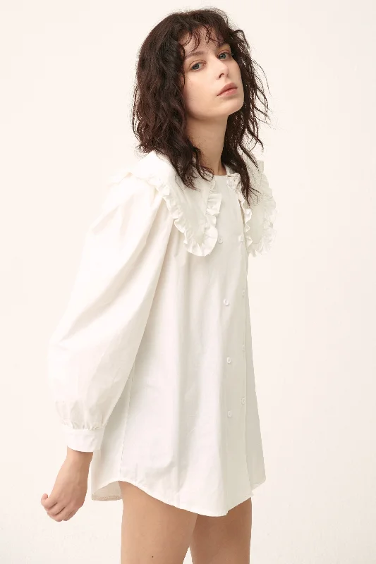 Women's Seasonal Garments Penelope Puff Sleeve Shirt/Dress