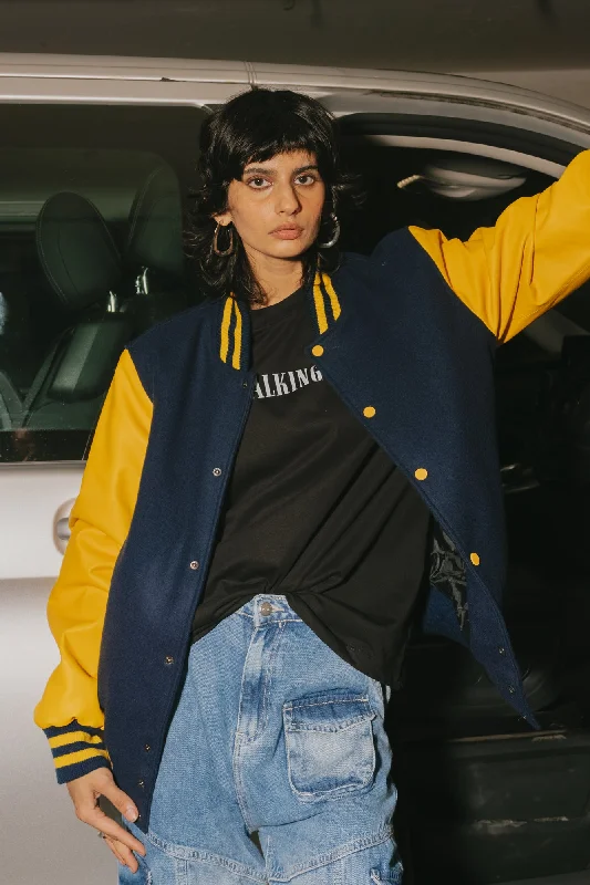 Women's Loungewear Clothes Navy Varsity Jacket