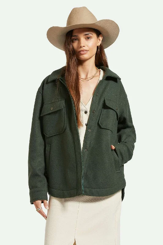 Timeless Women's Apparel Durham Shirt Jacket - Deep Forest