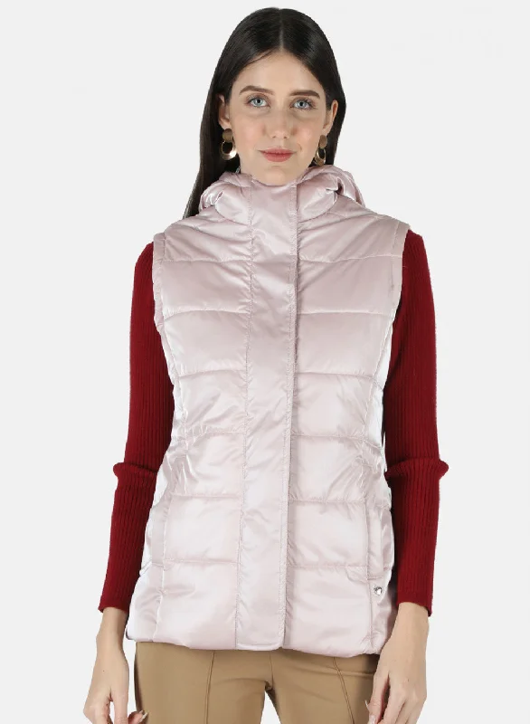 Stylish Outerwear Clothing For Women Women Pink Solid Jacket