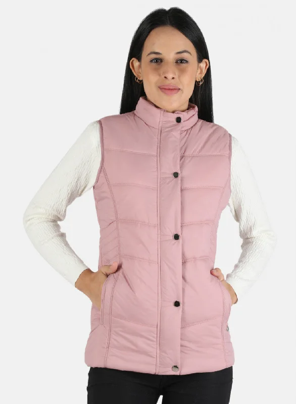 Women's Work Outfit Women Pink Solid Jacket