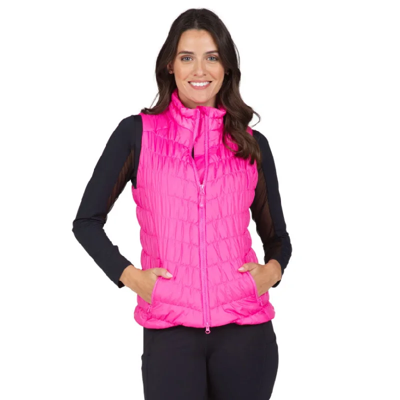 Women's Trendy Clothes IBKUL Solid Vest - Hot Pink