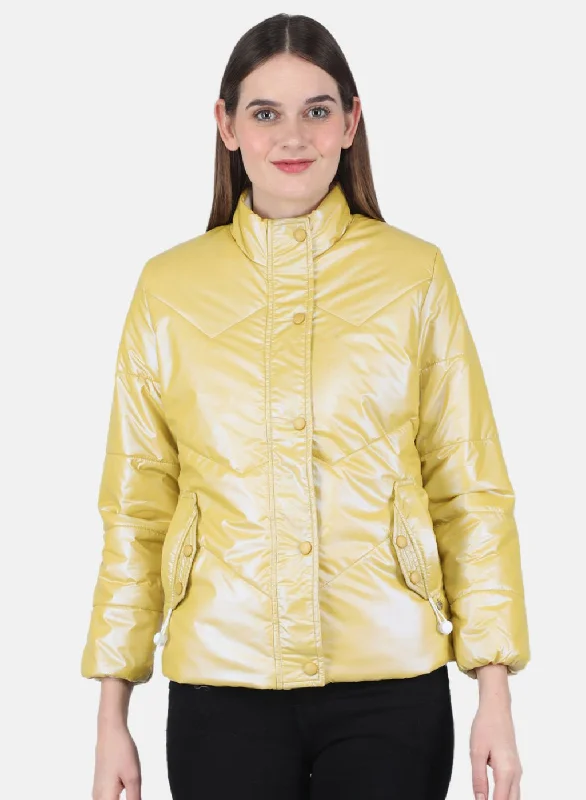 Women's Resort Attire Women Mustard Solid Jacket