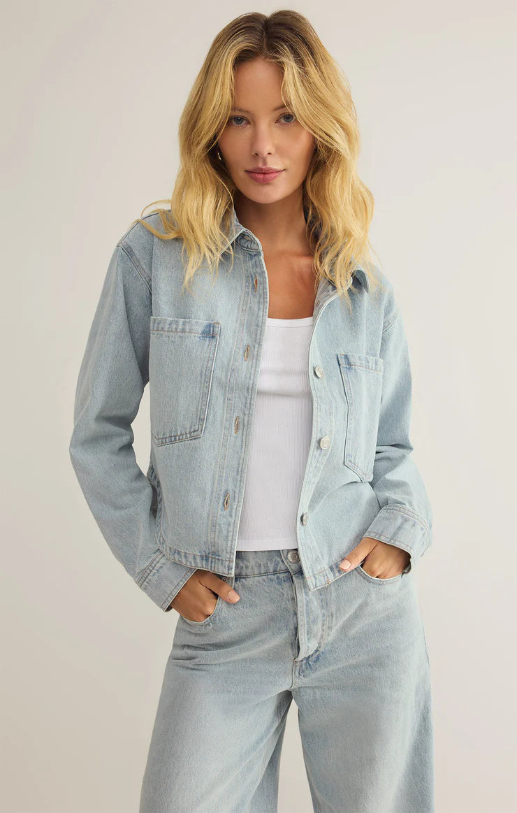 Affordable Luxury Women's Apparel Z Supply All Day Cropped Denim Jacket