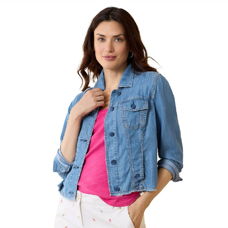 Chic Clothes For Women Tommy Bahama Women's Chambray O'Lei Jacket - Med Indigo Wash*