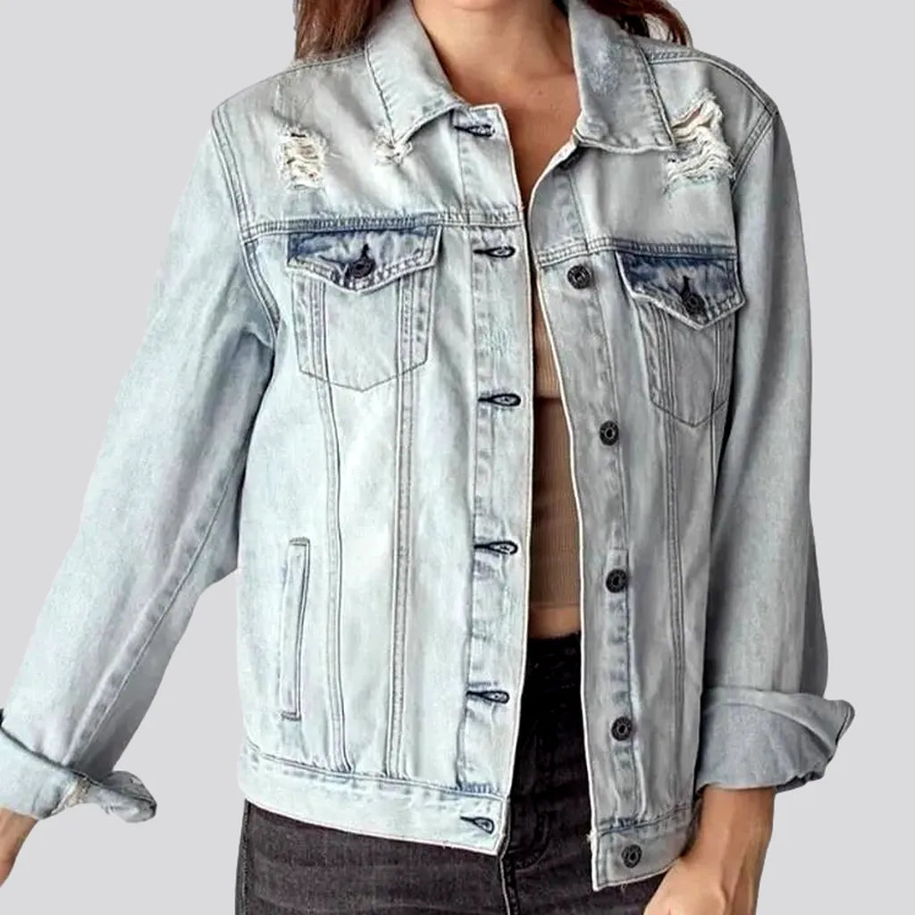 Women's Evening Garments Grunge women's denim jacket