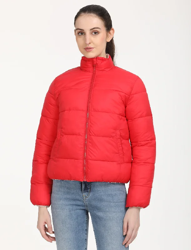 Women's Holiday Attire Women's Quilted High Neck Puffer Jacket